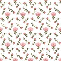 Folk abstract floral seamless pattern in flat style. Hand drawn illustration in pastel colors isolated on white background. Botanical pattern in boho style. Print design for textile vector