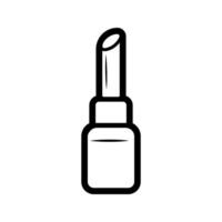 hand drawn Lipstick outline doodle icon. Sketch illustration for print, web, mobile and infographics isolated on white background. vector