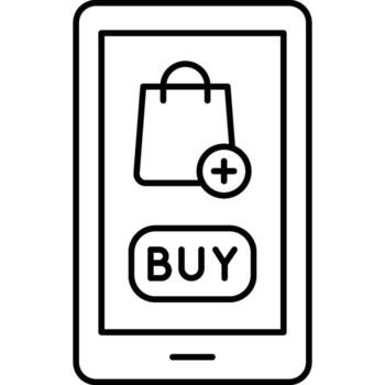 Mobile Buying isolated background easy to edit and modify vector