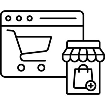 Digital Shop isolated background easy to edit and modify vector