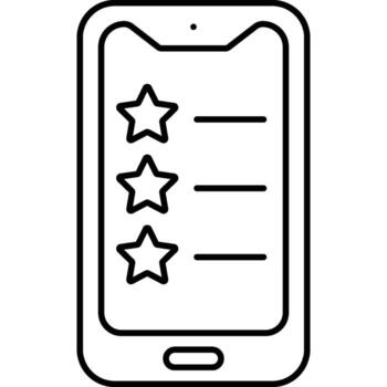 Mobile Rating isolated background easy to edit and modify vector
