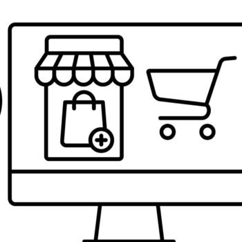 Digital Shop isolated background easy to edit and modify vector