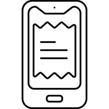 Mobile Invoice isolated background easy to edit and modify vector