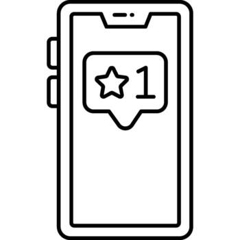 Mobile Rating isolated background easy to edit and modify vector