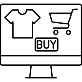 Online Shopping isolated background easy to edit and modify vector