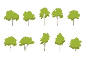 tree line drawing side view graphics trees elements single object outline minimal plant vector