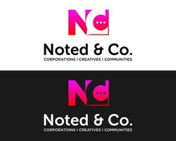 NC letters monogram chat technology company logo design. vector