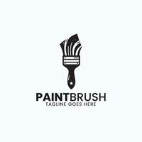 Painting Service logo design with paint brush vector