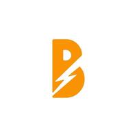 letter B storm power logo design vector