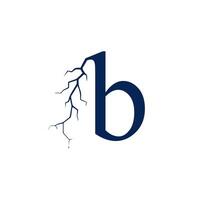 letter B storm power logo design vector