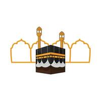 ilustración de kaaba vector