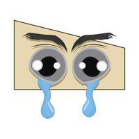 illustration of crying eye vector