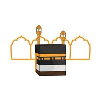 ilustración de kaaba vector