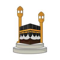 ilustración de kaaba vector