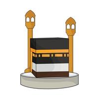 ilustración de kaaba vector