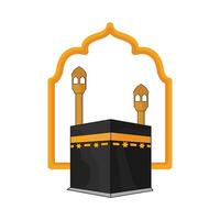 ilustración de kaaba vector