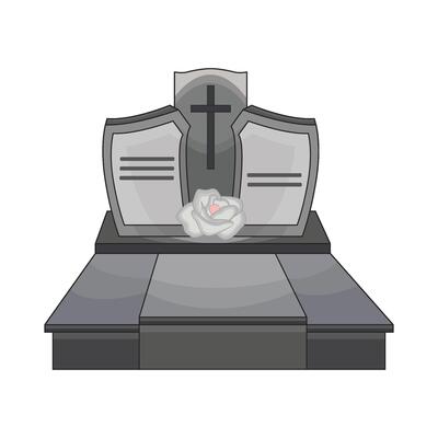 illustration of grave
