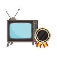 ilustración de antiguo televisión vector