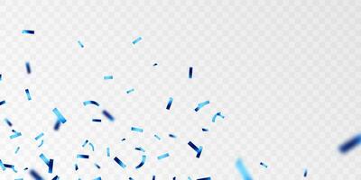 beautiful blue confetti background for celebration party illustration vector