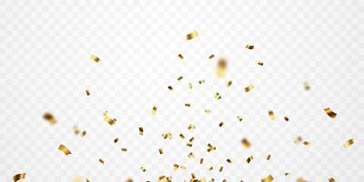 golden confetti background for festival decoration illustration vector