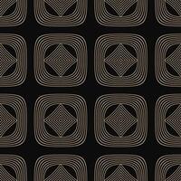 A luxurious seamless pattern in black and gold, featuring ornate geometric shapes and elegant lines. Perfect for textile, wrapping paper, or background designs vector
