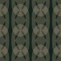 A luxurious seamless pattern in black and gold, featuring ornate geometric shapes and elegant lines. Perfect for textile, wrapping paper, or background designs vector