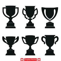 Trophy Elegance Silhouette Collection for Achievers vector