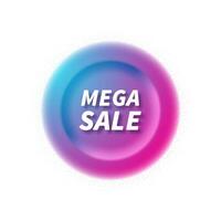 Modern abstract mega sale banner. vector