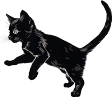 fechar-se pintura do uma fofa gatinho. ai gerar png