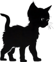 fechar-se pintura do uma fofa gatinho. ai gerar png