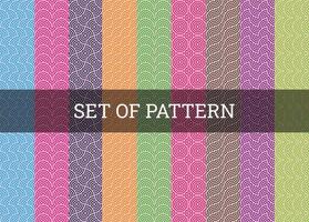 Set of Seamles pattern Circle Abstract Full Color vector