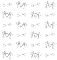 equestrian seamless pattern of horse bits vector