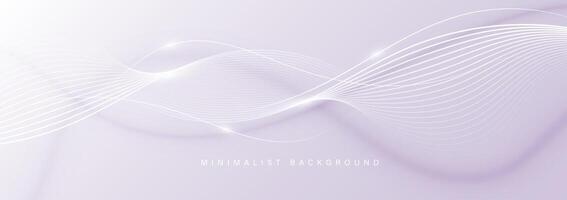 Modern abstract background with wavy lines vector