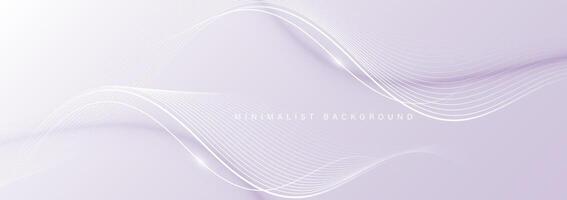 Modern abstract background with wavy lines vector