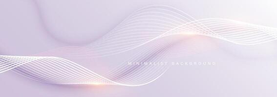 Modern abstract background with wavy lines vector