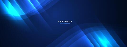 Abstract futuristic blue background with glowing light effect vector