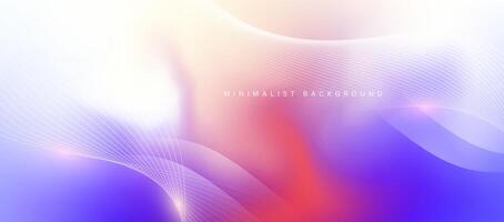 Colorful gradient background with wavy lines. vector