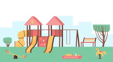 The concept of a play complex for a princess girl in the park vector