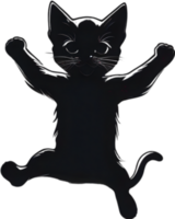 de cerca pintura de un linda gatito. ai generar png