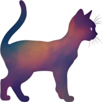 fechar-se pintura do uma fofa gatinho. ai gerar png