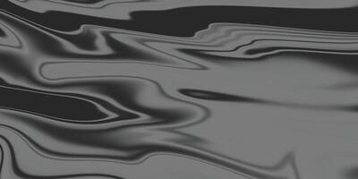 Dark Silver black metallic flowing background. Abstract dark liquid waves background. Black and white liquify background. vector