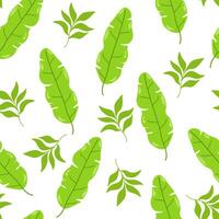 Tropical leaves pattern, jungle leaves seamless floral pattern. For textile. Summer background in pastel color vector