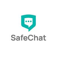 Security Safe Shield Chat Talk Message Logo vector