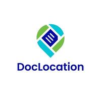 Document Note Pin Map Location Logo vector