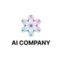 ai artificial inteligencia puntos neurona logo vector