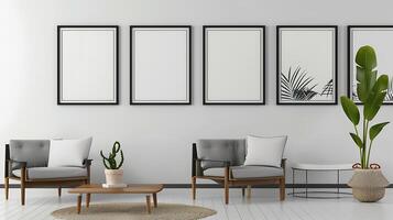 Hanging Gallery Frames Mockups , photo