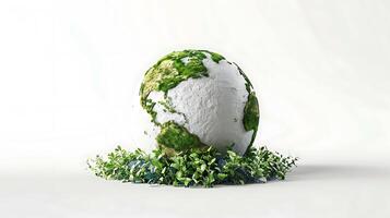Earth day poster white background photo