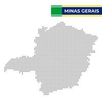 Dotted map of the State of Minas Gerais in Brazil vector