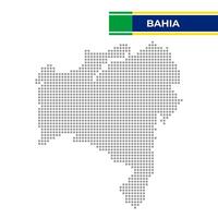 Dotted map of the State of Bahia in Brazil vector