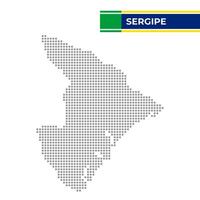 Dotted map of the State of Sergipe in Brazil vector